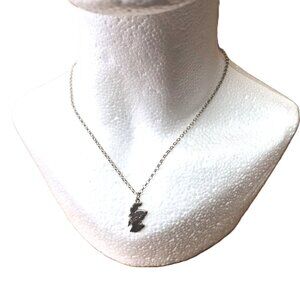 VTG Y2K Sterling Silver Scotland Map Pendant Necklace 925 Italy Chain Travelcore